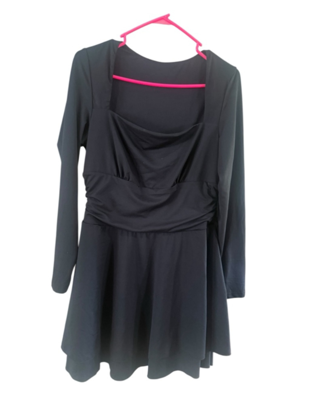 Women's OYS Black Long Sleeve Mini Dress L - Picture 10 of 11